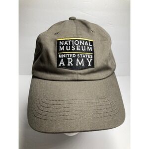 National Museum United States Army Hat Cap Gray Adjustable‎ Strapback Cotton